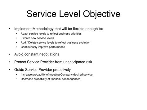 Contact information for splutomiersk.pl - Service level objectives (SLOs) specify a target level for the reliability of your service. Because SLOs are key to making data-driven decisions about reliability, they’re at the core of SRE practices. In many ways, this is the …